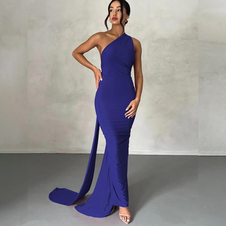 MARGOT™ - Robe de Soirée Élégante Moulante sans Manches à Col Américain