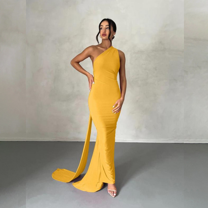 MARGOT™ - Robe de Soirée Élégante Moulante sans Manches à Col Américain