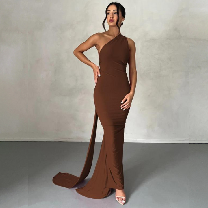 MARGOT™ - Robe de Soirée Élégante Moulante sans Manches à Col Américain