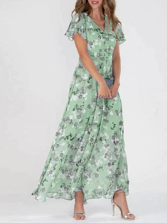 BRENDA™ – Robe longue fluide à imprimé floral