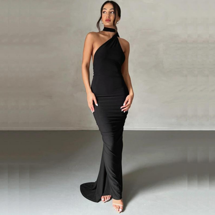 MARGOT™ - Robe de Soirée Élégante Moulante sans Manches à Col Américain