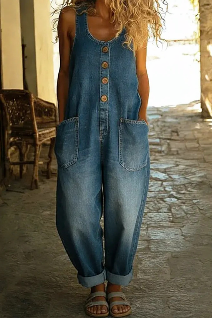 Clara | Vintage Denim Jumpsuit
