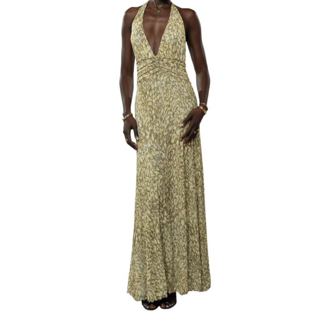 FITA™ - Élégante Robe d'Été Dos Nu à Col Montant