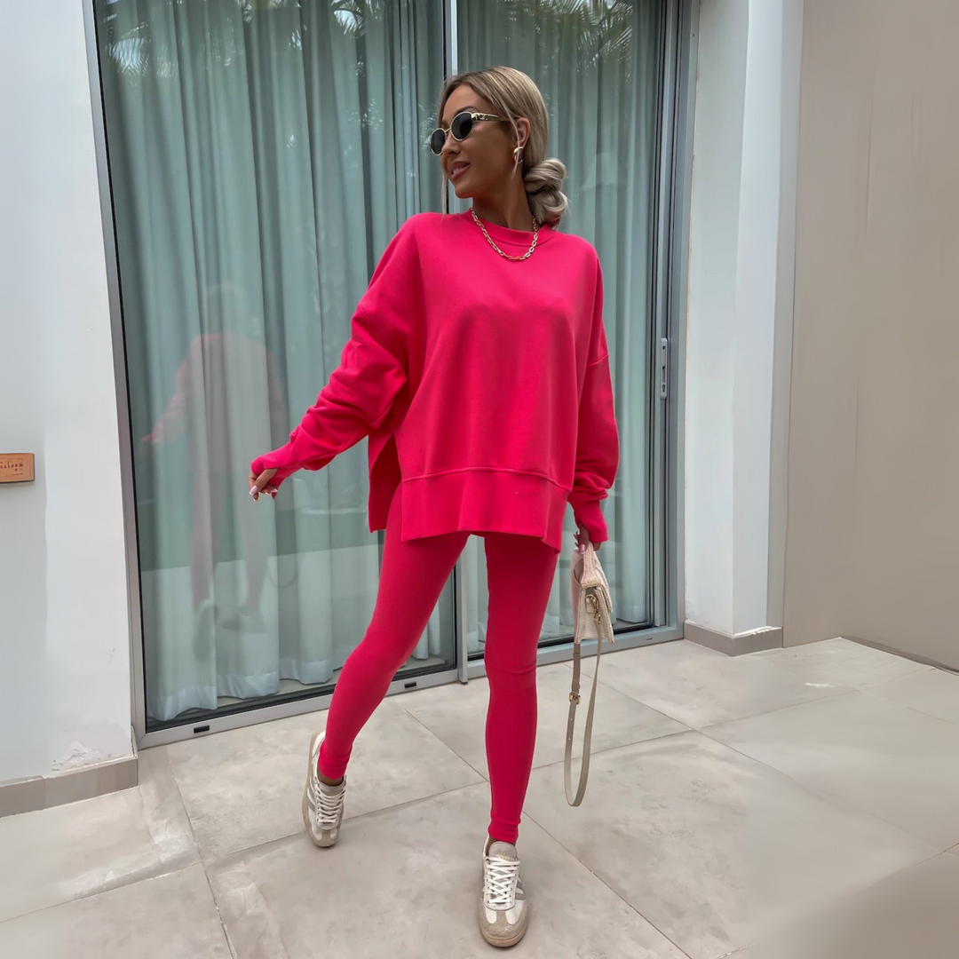 CLARIS™ - Ensemble Décontracté Sweat-shirt et Pantalon à Manches Longues