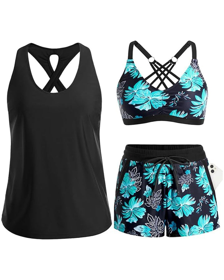 Danielle | Tummy-Covering 3-Piece Swim Set
