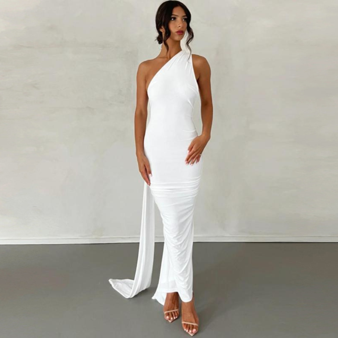 MARGOT™ - Robe de Soirée Élégante Moulante sans Manches à Col Américain