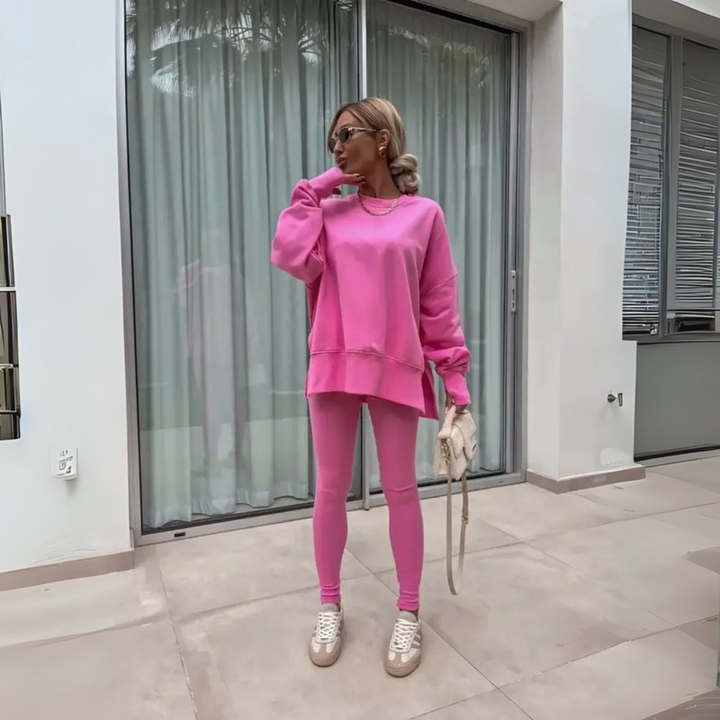 CLARIS™ - Ensemble Décontracté Sweat-shirt et Pantalon à Manches Longues