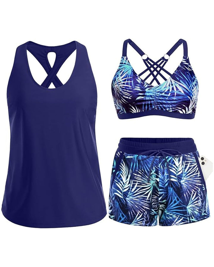 Danielle | Tummy-Covering 3-Piece Swim Set