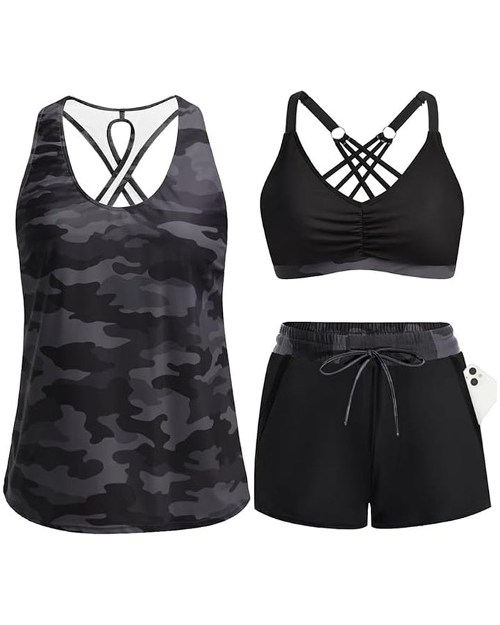 Danielle | Tummy-Covering 3-Piece Swim Set