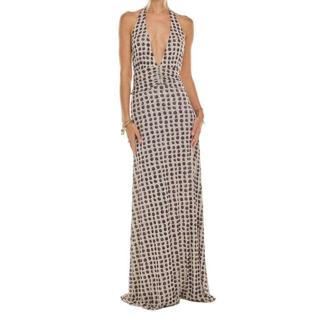 FITA™ - Élégante Robe d'Été Dos Nu à Col Montant