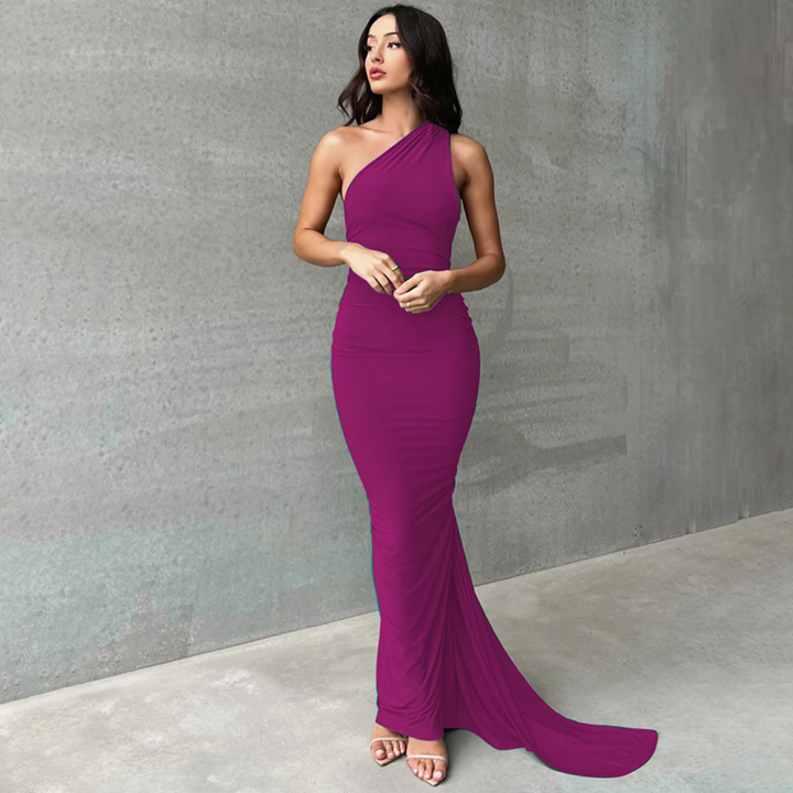 MARGOT™ - Robe de Soirée Élégante Moulante sans Manches à Col Américain