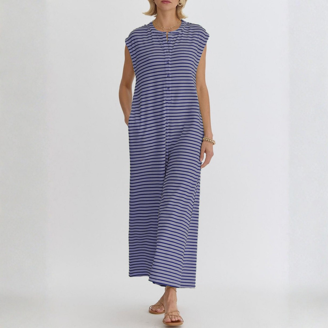KETURAH™ Striped Wide Leg Jumpsuit
