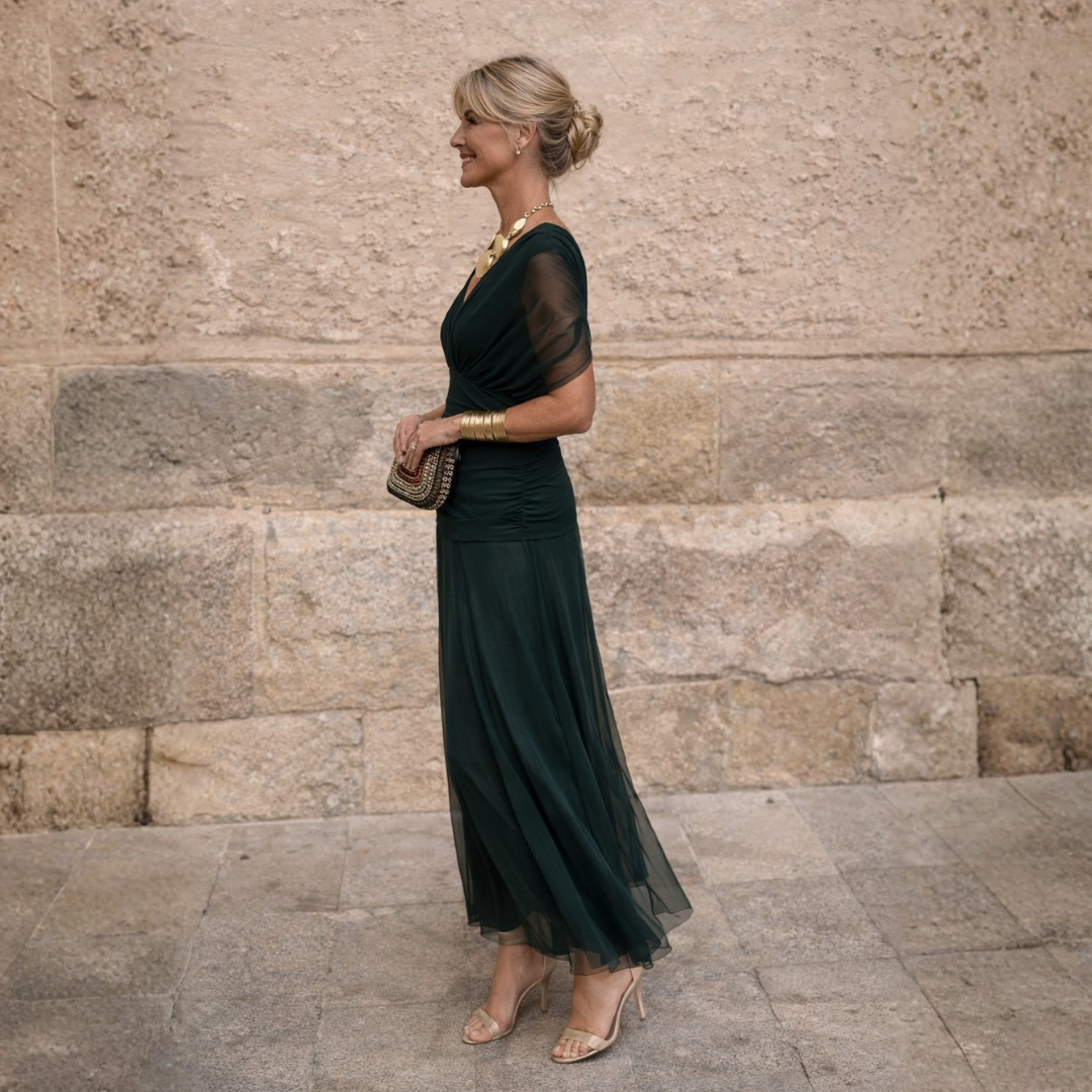 Marilyn | Elegant V-Neck Maxi Dress
