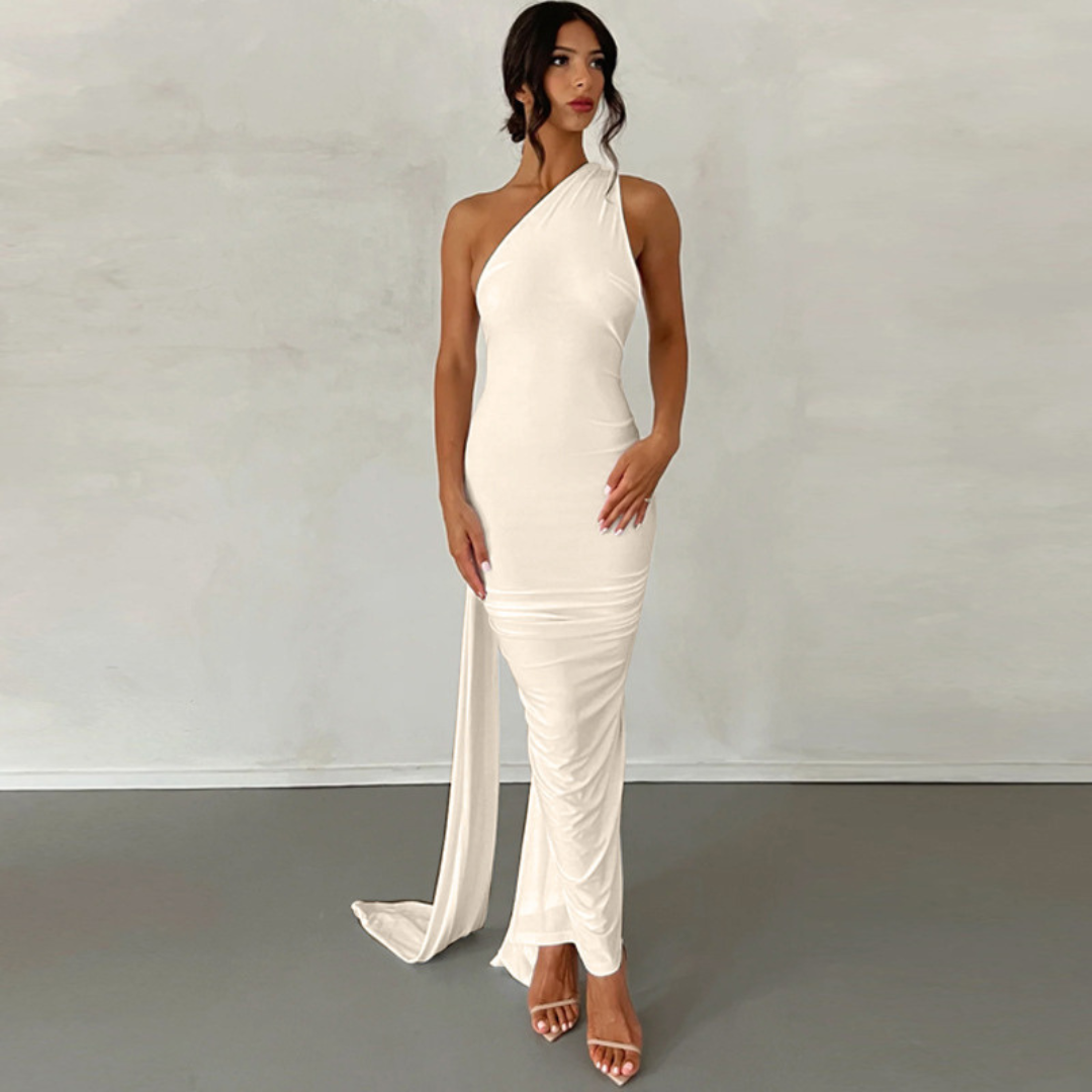 MARGOT™ - Robe de Soirée Élégante Moulante sans Manches à Col Américain