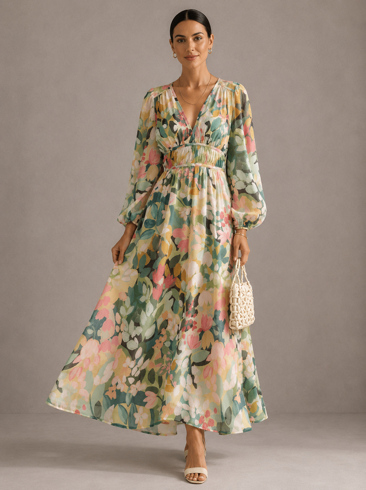 Celine | Floral Pattern Women's Dress