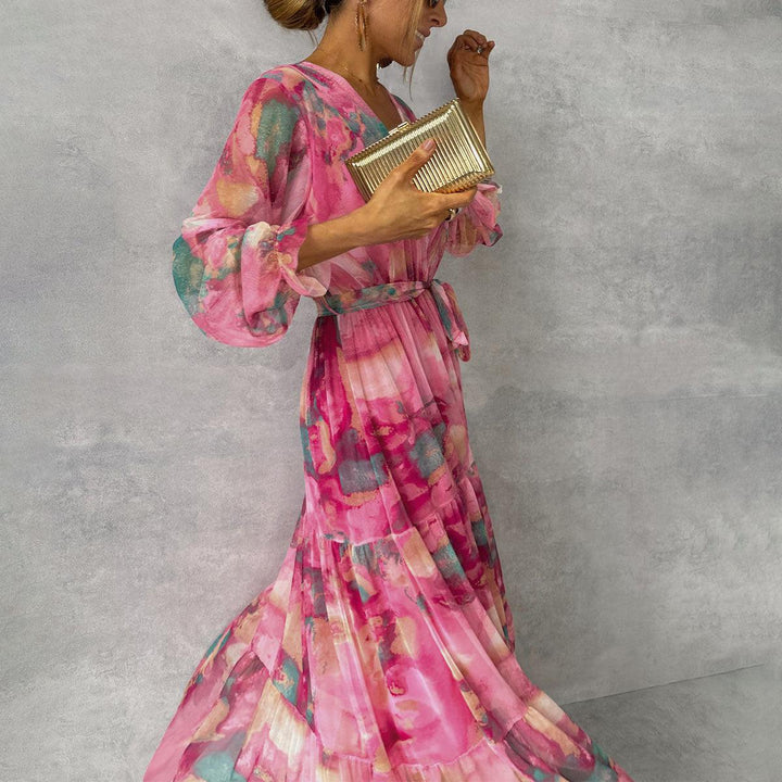 Floral Wrap Dress in Hazel