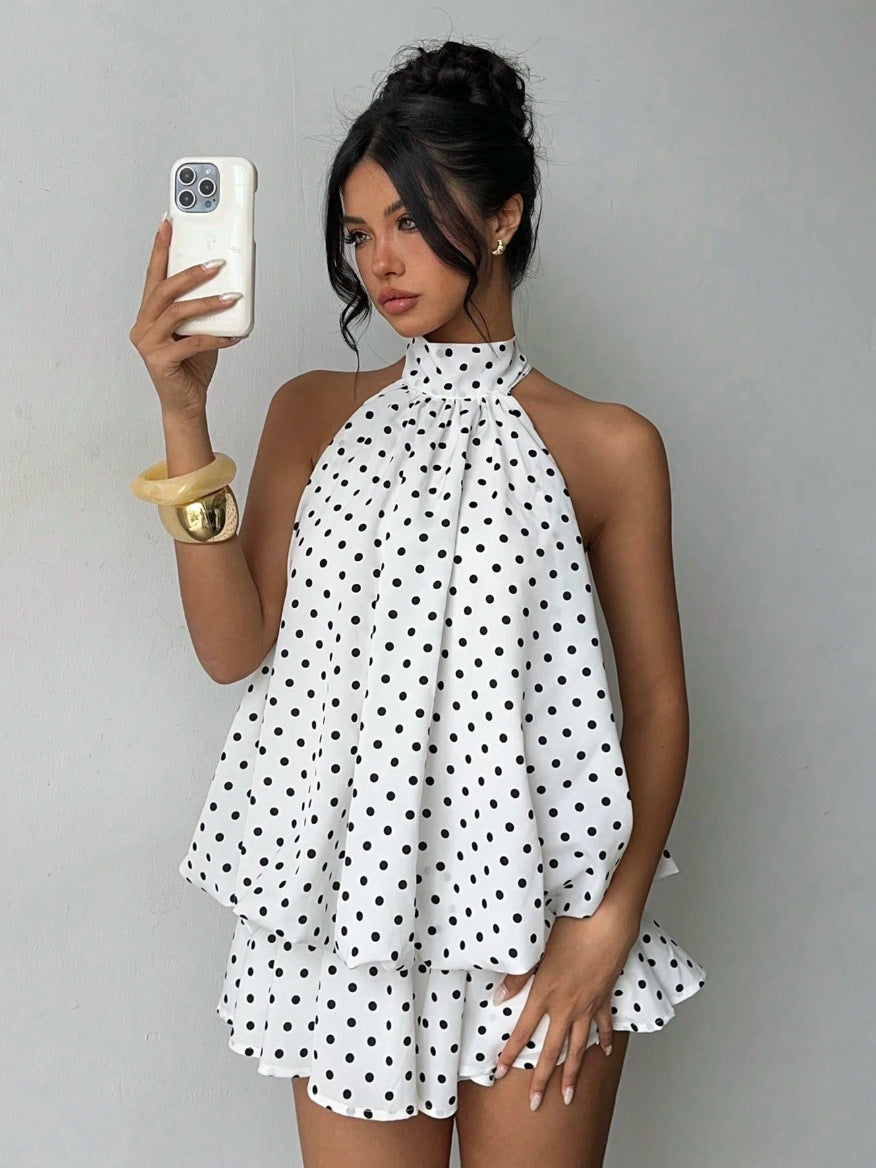 Josée | Flowing Halter Mini Dress