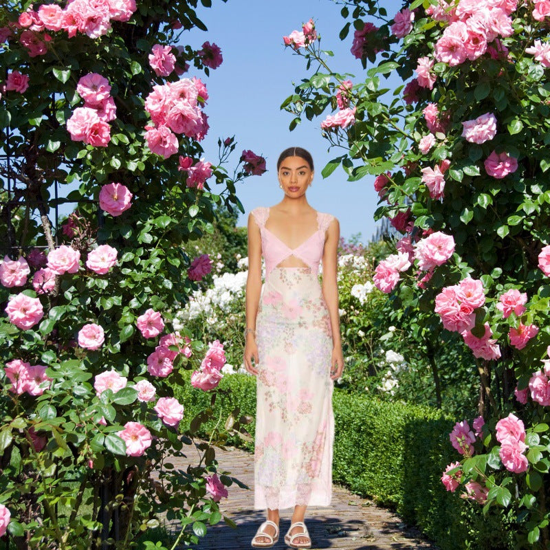 JAEMILY™ – Robe longue d'été sans manches à imprimé fleuri mignon