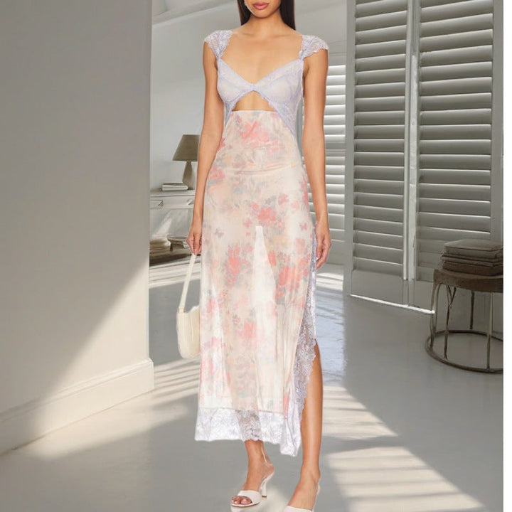 JAEMILY™ – Robe longue d'été sans manches à imprimé fleuri mignon