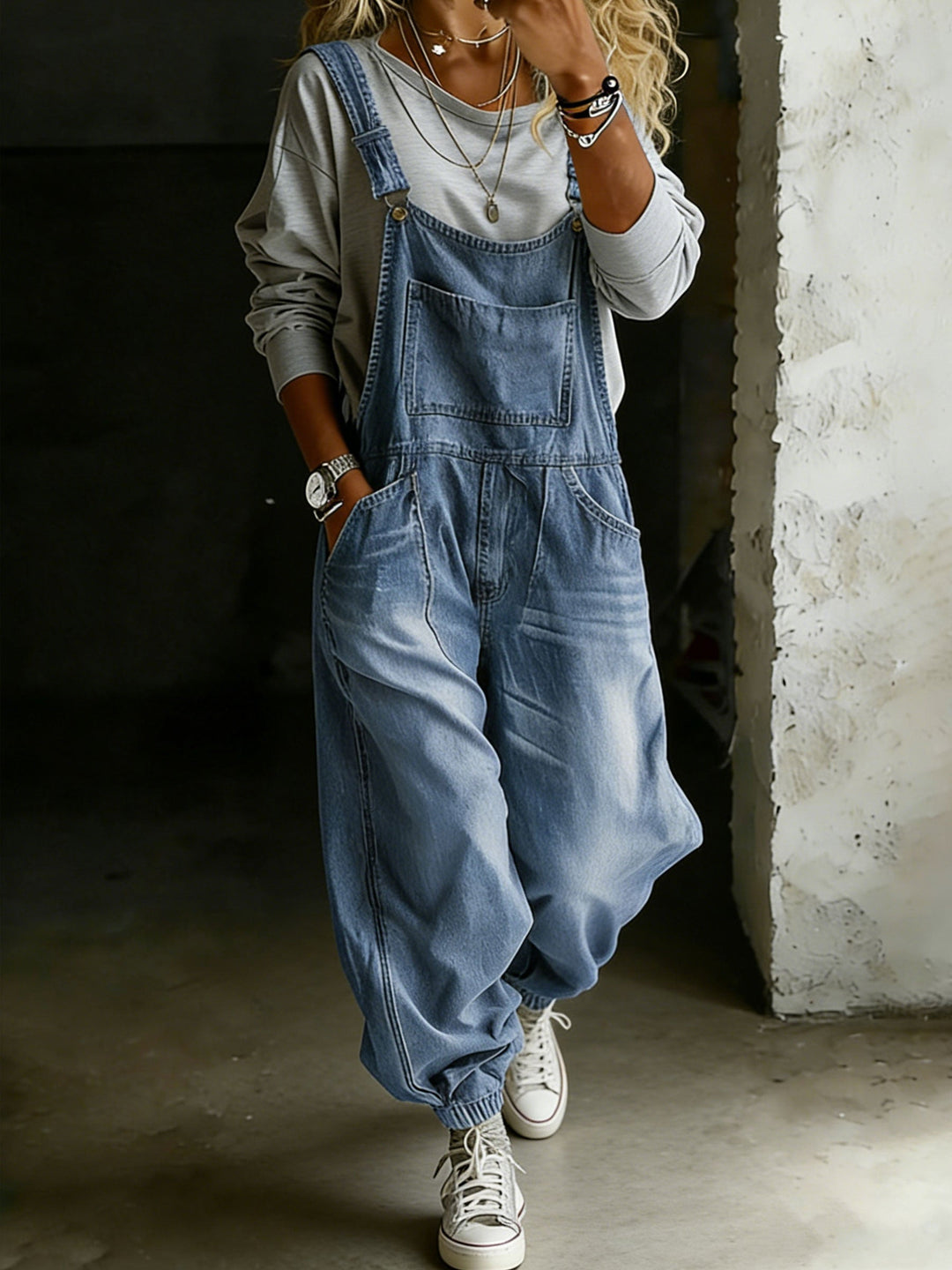 Emma | Relaxed Fit Denim Jumpsuit