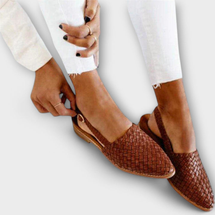 Margot | Woven Slingback Flats