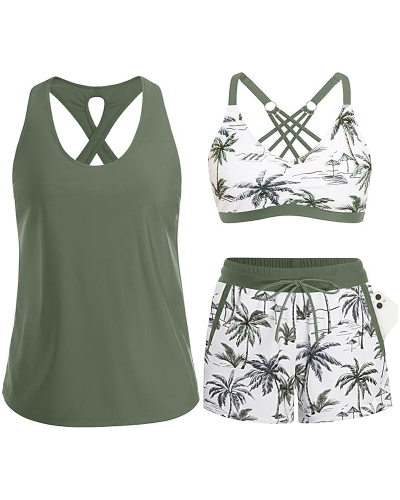 Danielle | Tummy-Covering 3-Piece Swim Set