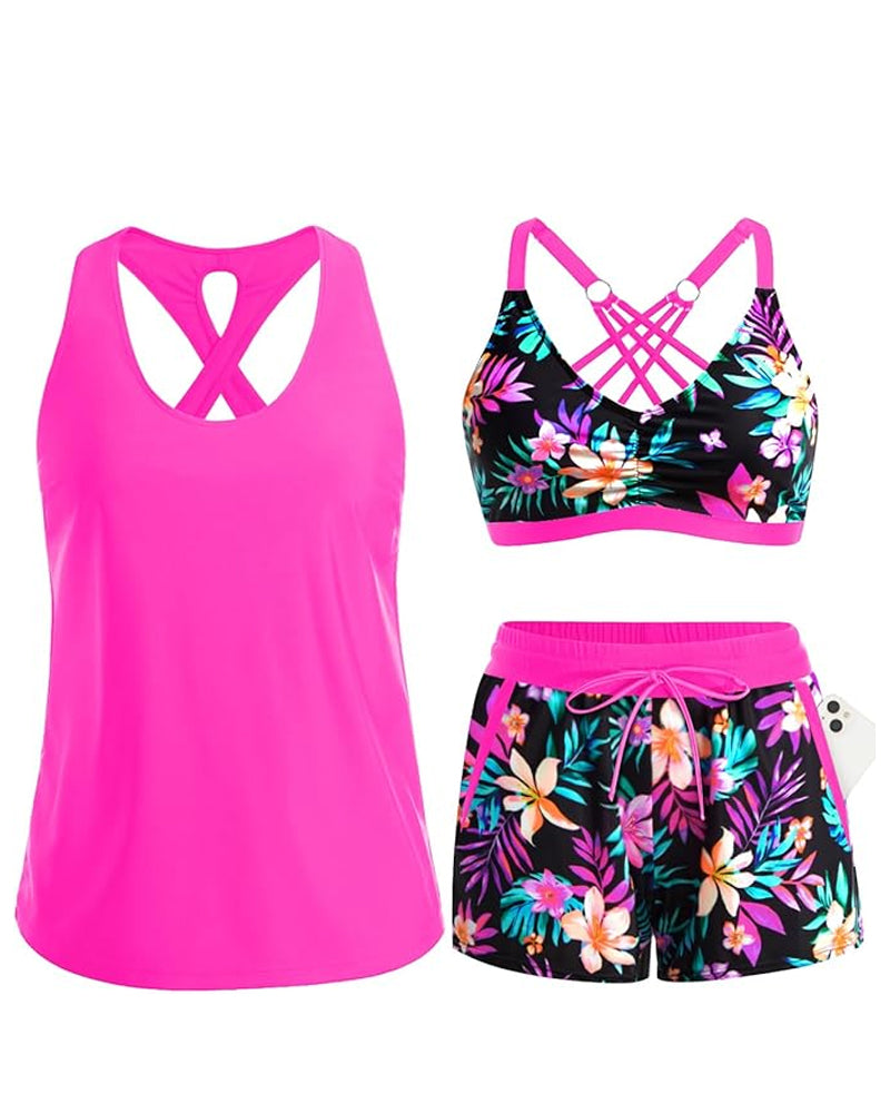 Danielle | Tummy-Covering 3-Piece Swim Set